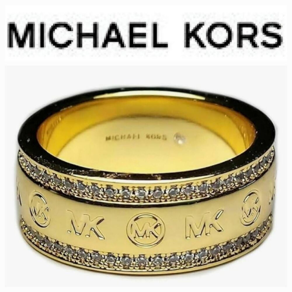 Michael Kors MK‎ Crystal LogoBand- Gold